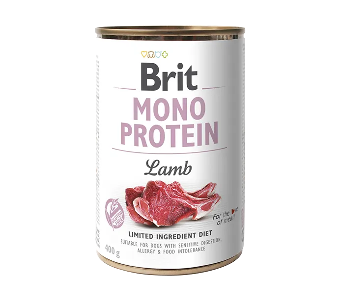 Brit Care Mono Protein, Köpekler için Kuzu Etli Yaş Mama 400 gr 1
